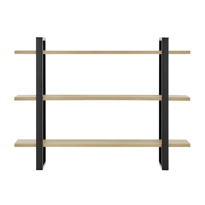 Rio Three Tier Modular Floating Bracket Wall Shelf - Chestnut