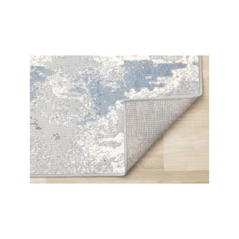 Novelle Home Functional Style Blue White Grey Abstract Rug, 4'7 x 6'7, 4'7 x 6'7 image number 4