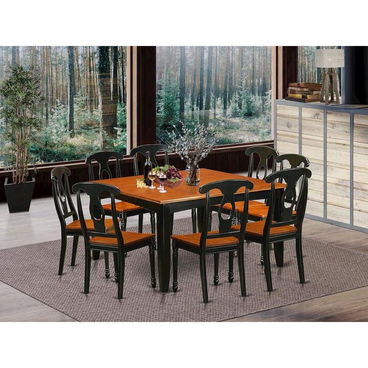 9 Pc Dining room set-Dining Table and 8 Wooden Dining Chairs
