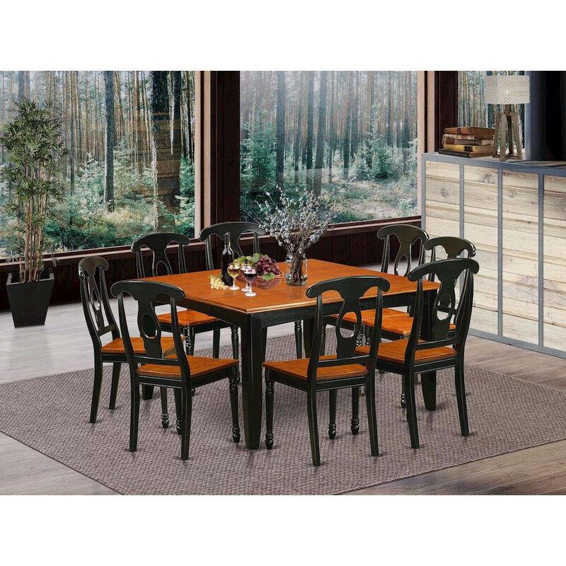 9 Pc Dining room set-Dining Table and 8 Wooden Dining Chairs