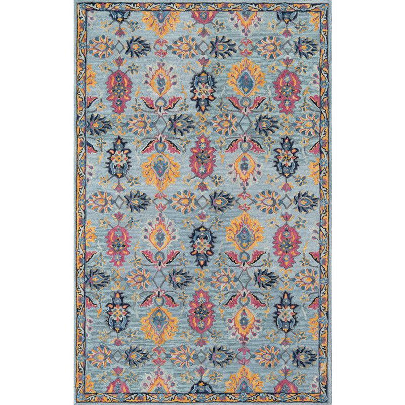 Momeni Traditional Rectangle Area Rug, Blue, 5' X 8'