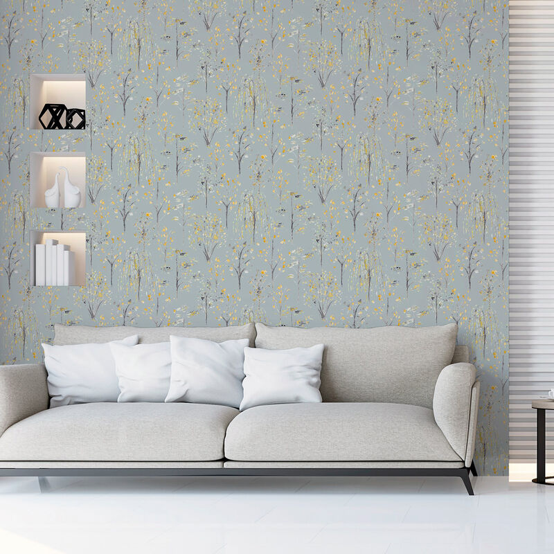 Mayumi Yellow Birch Grove Wallpaper image number 1