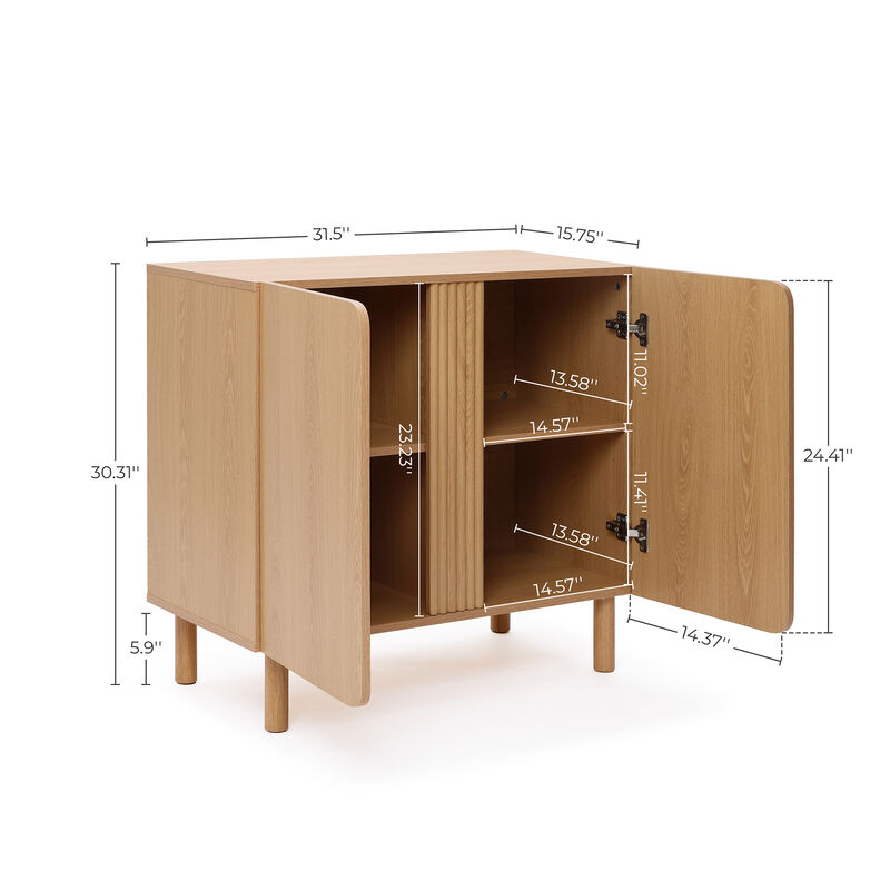 31" Zendic 2-Door Wood Storage Cabinet image number 6