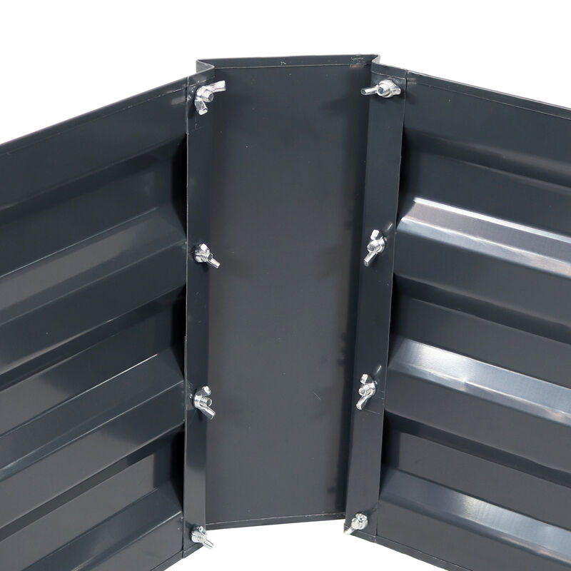 Sunnydaze Galvanized Steel Rectangle Raised Garden Bed