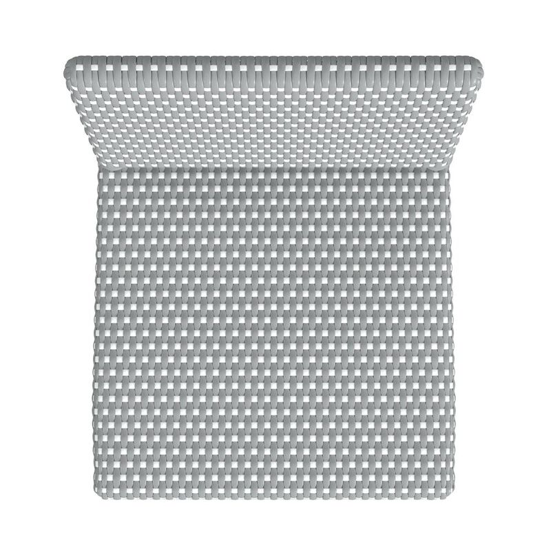 Butler Specialty Serienna Rectangular Rattan Low Back 24.5 Counter Stool, Gray and White