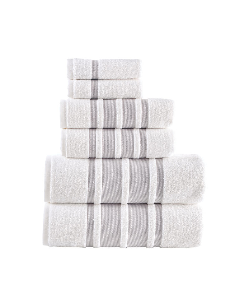 Brooks Brothers Contrast Border 6 pcs Towel Set
