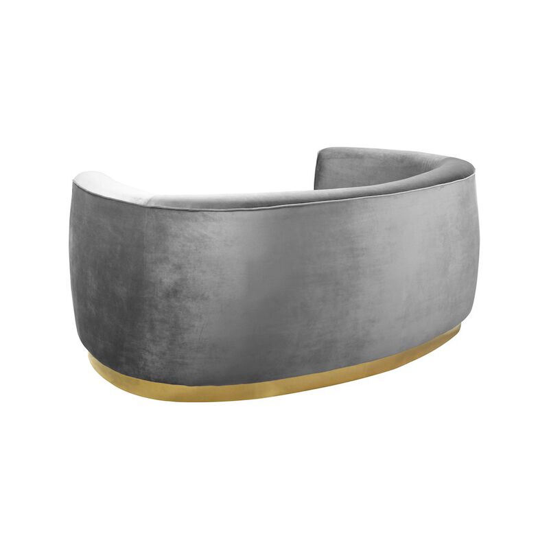 Meridian Furniture Julian Grey Velvet Loveseat