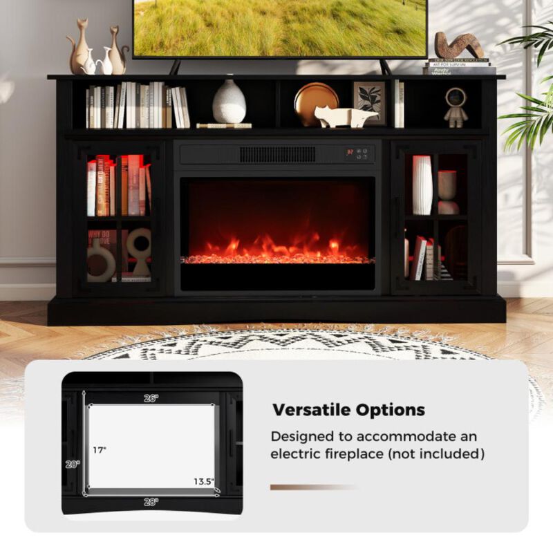 Hivvago TV Stand with LED Lights and Remote Control