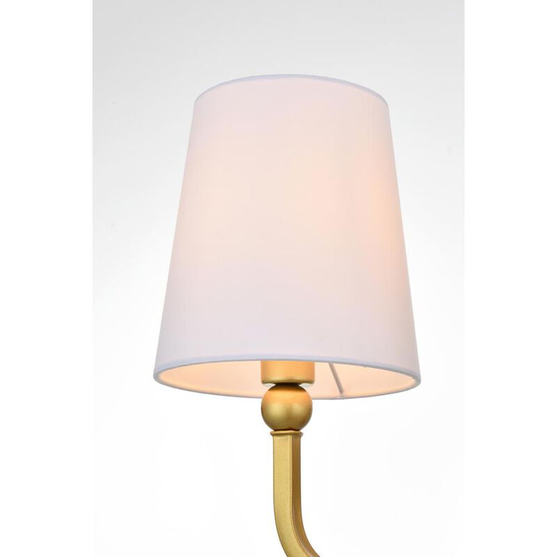 Living District Colson 4 light Brass and Clear Bath Sconce