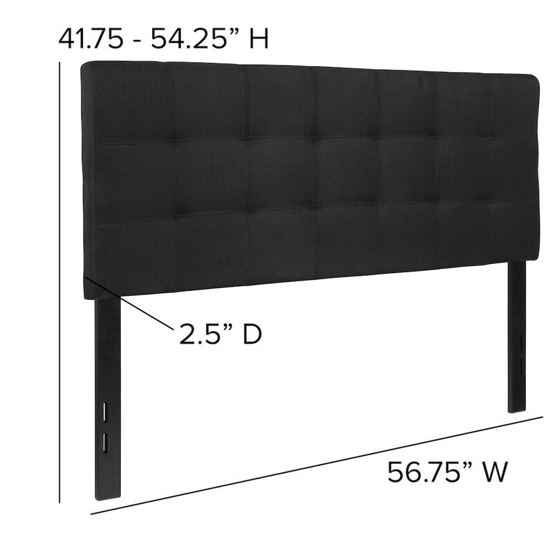 Flash Furniture Tufted Upholstered Full Size Headboard in Black Fabric image number 3