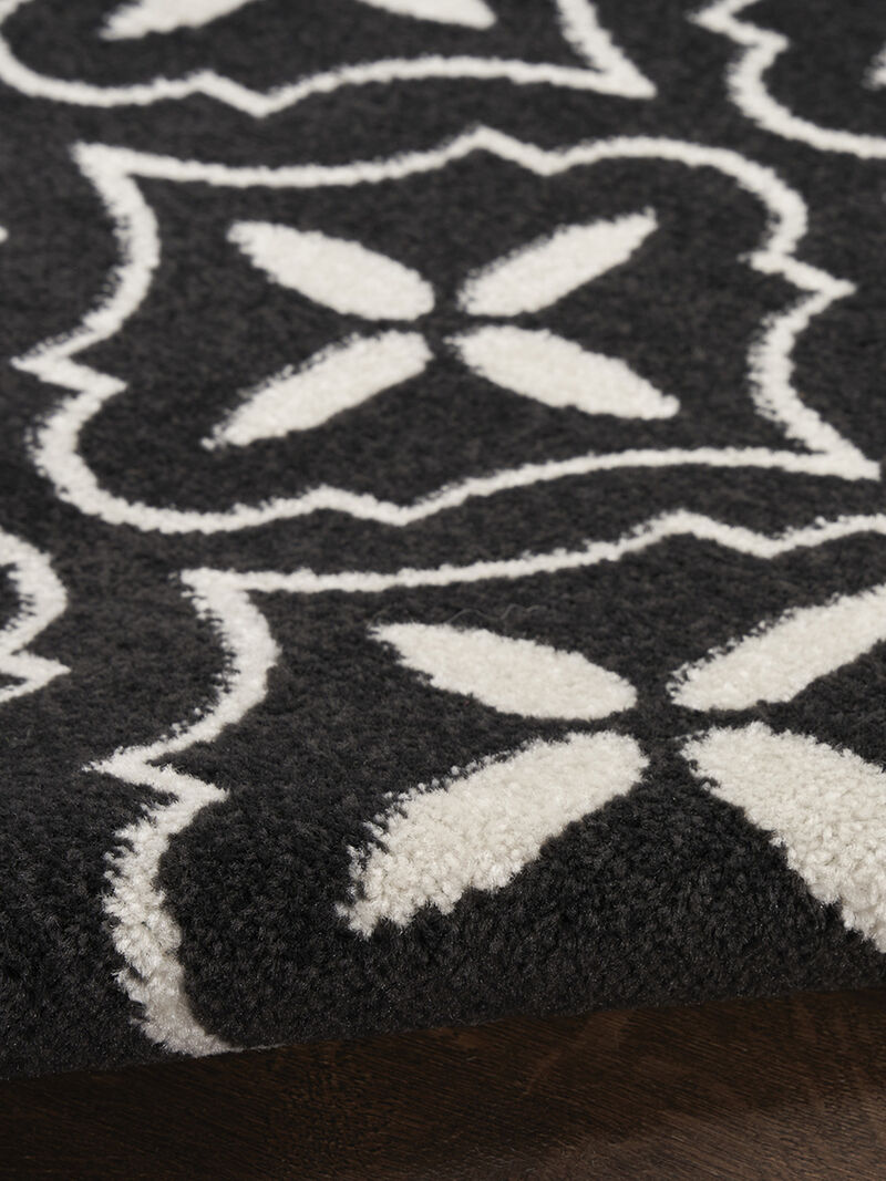 Nourison Essentials NRE04 Black/Ivory 6' x 9' Rug