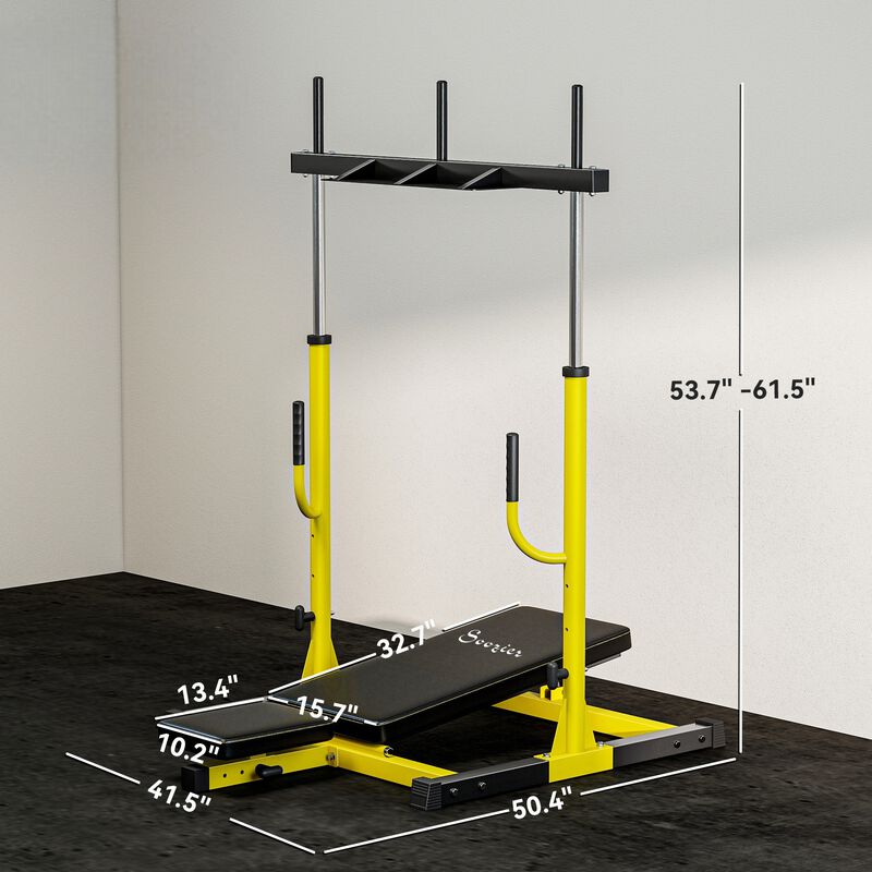 Hivvago Vertical Leg Press Machine with Adjustable Back, Head and Leg Positions image number 2