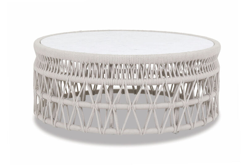 Dana Coffee Table with Honed Carrara Marble Top