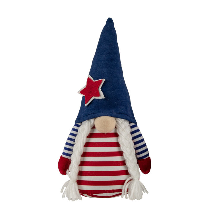 10.5" Americana Girl 4th of July Patriotic Gnome