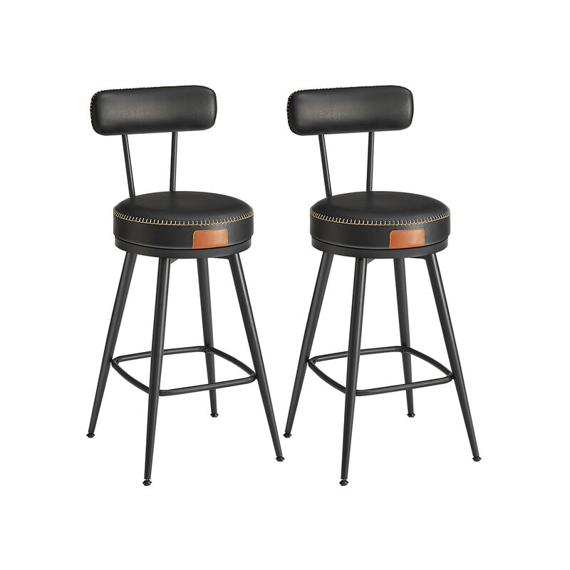 Comfortable Bar Stools Set of 2 for Dining Room or Counter Seating