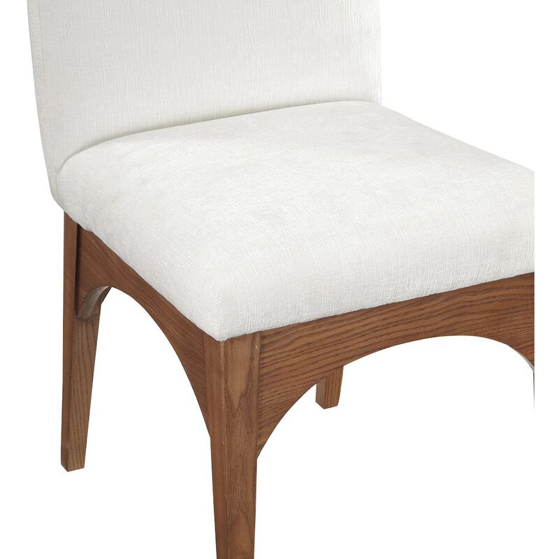 Meridian Furniture Waldorf Cream Chenille Fabric Dining Chair