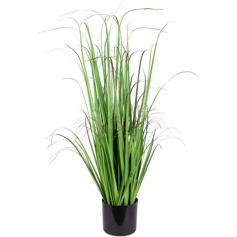 40" Potted Artificial Green Onion Grass Plant
