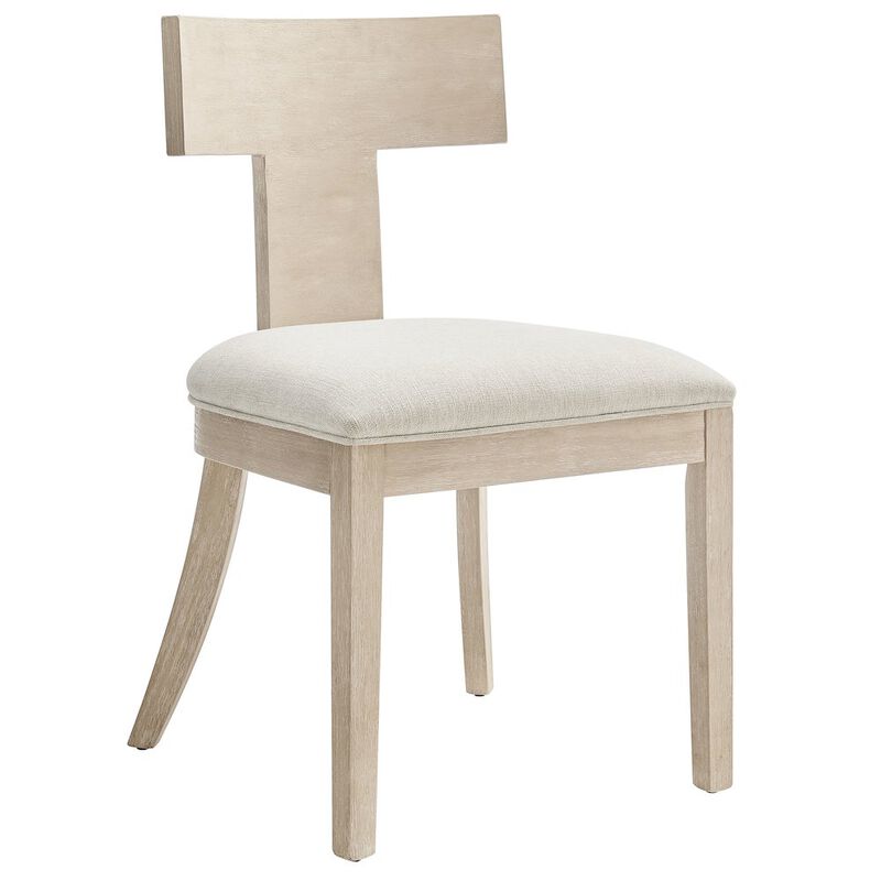 Peregrine Wood and Fabric Upholstered Dining Chairs Set of 2 image number 3