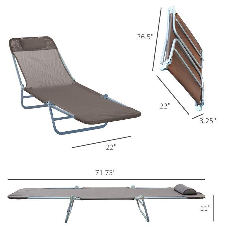Hivvago 5-Position Reclining Lounge Chair for Pool & Patio image number 2