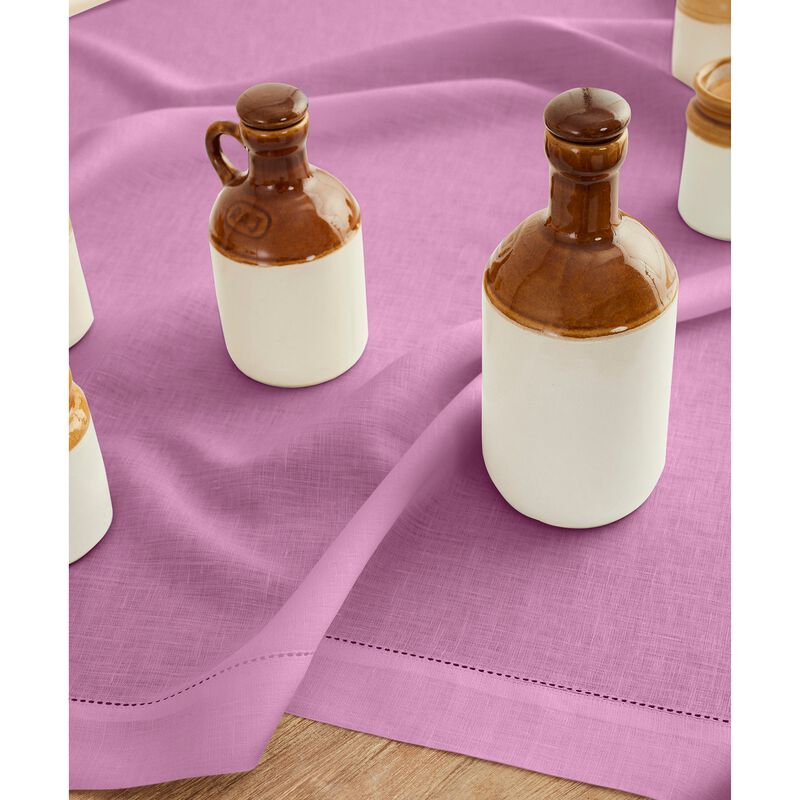 Christmas Linen Table Throw - Classic Hemstitch, Solino Home