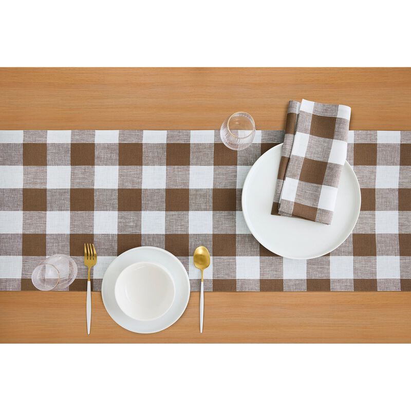 Linen Table Runner - Buffalo Check image number 2