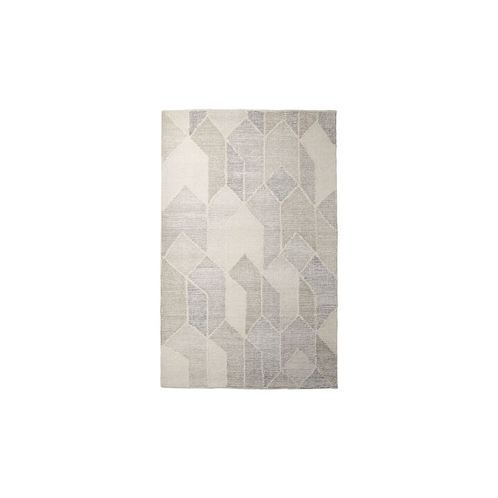 HomeRoots Wool Geometric Hand Woven Area Rug