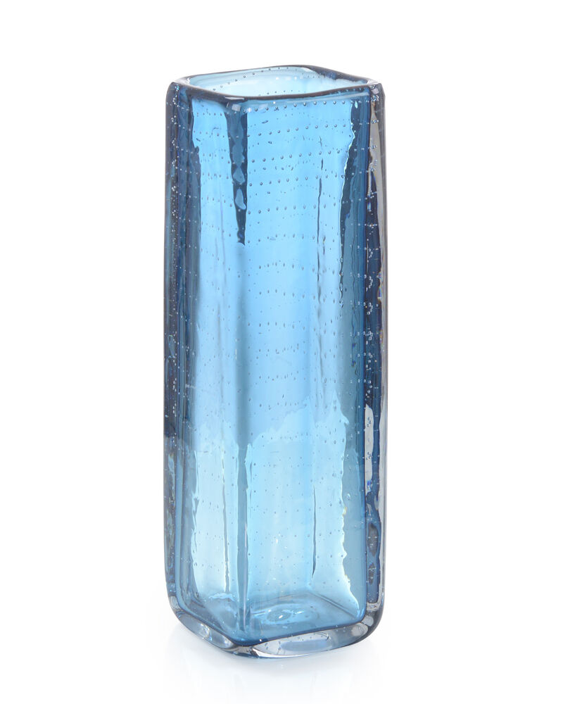 Ocean Blue Handblown Glass Vase III