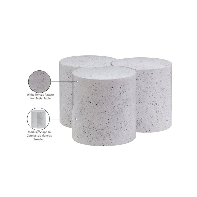 Meridian Furniture Dimple White Coffee Table