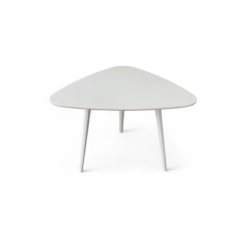 Pangea Home Hal Accent Table Lacquer White