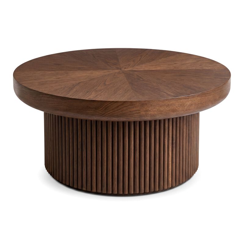 Stakda Round Fluted Coffee Table image number 0