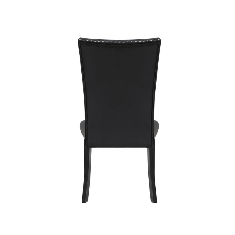 Black Contemporary Dining Chairs Set of 2 image number 2