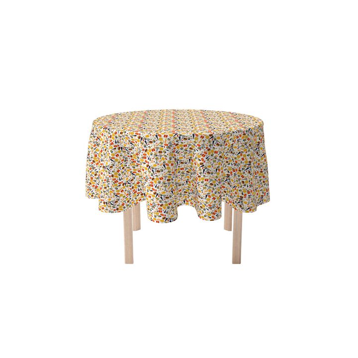 Fabric Textile Products, Inc. Round Tablecloth, 100% Polyester, Hanukkah Celebration Essentials