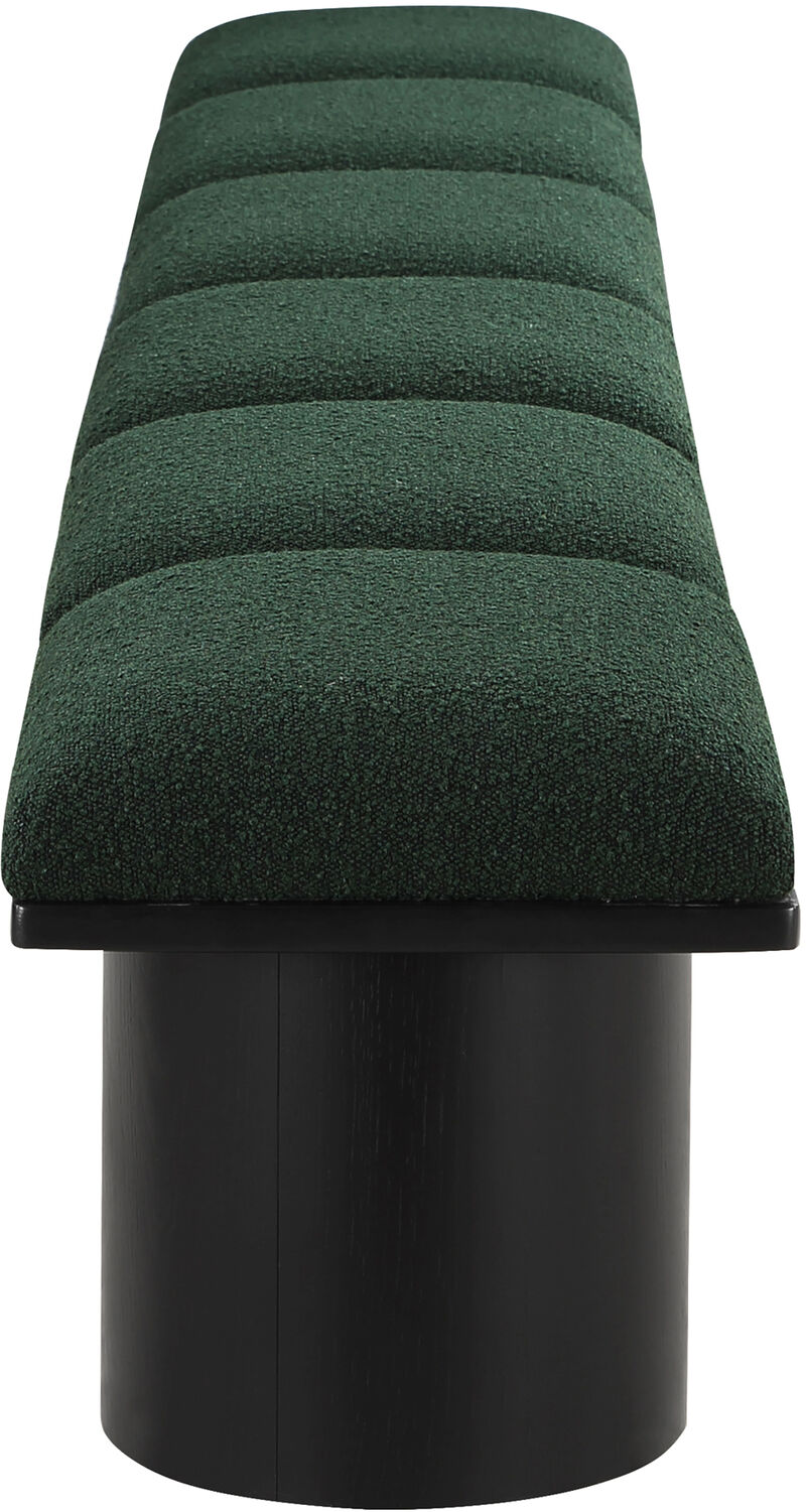 Meridian Furniture Pavilion Green Boucle Fabric Bench