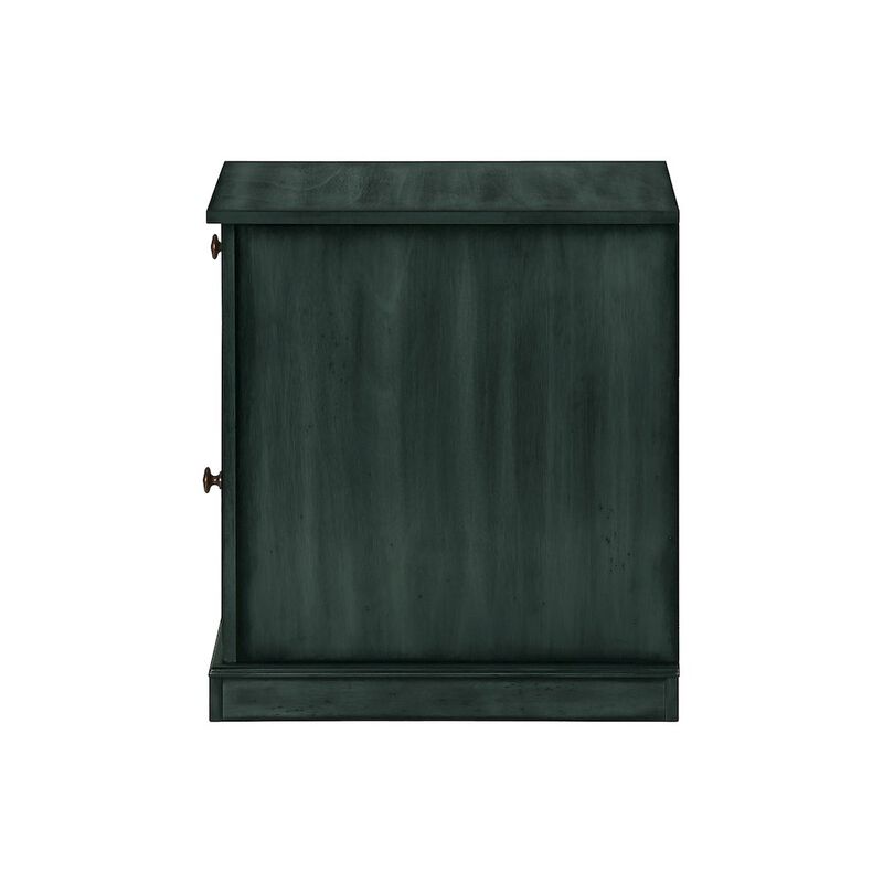 Accent Table, End, Side Table, Antique Blue Veneer, Traditional