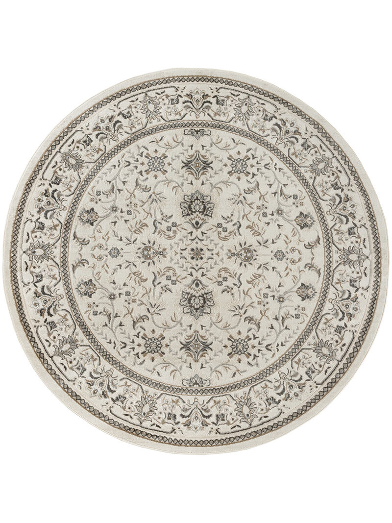 Serenity Home SRH02 Ivory/Mocha 8' x Round Rug