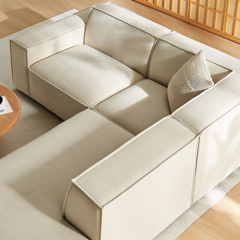 Restore 3-Piece Performance Fabric Upholstered Modular L-Shaped Sectional Sofa image number 9