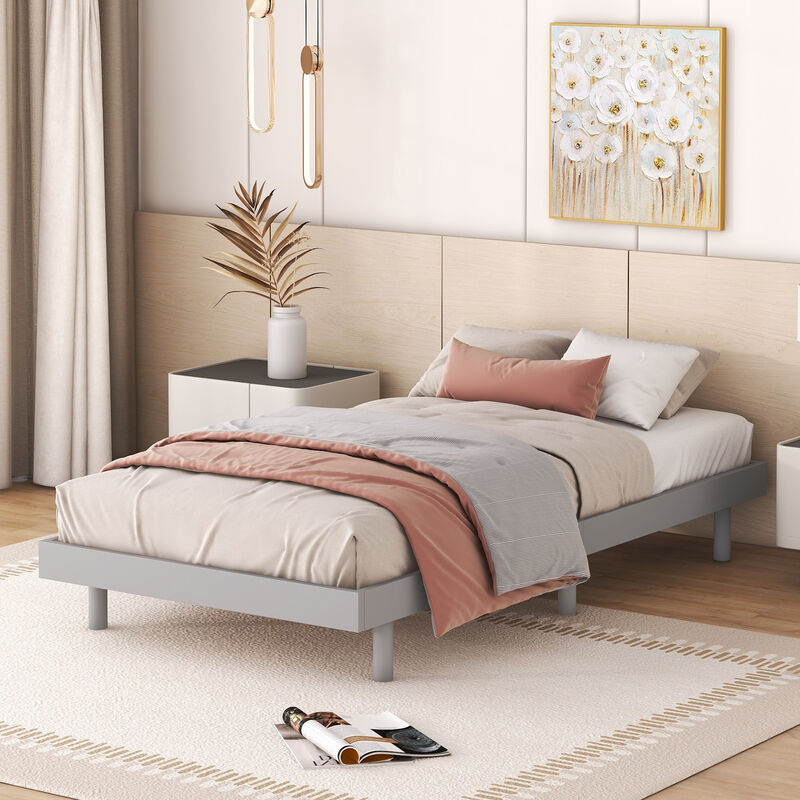 Whisen Modern Design Size Floating Platform Bed Frame