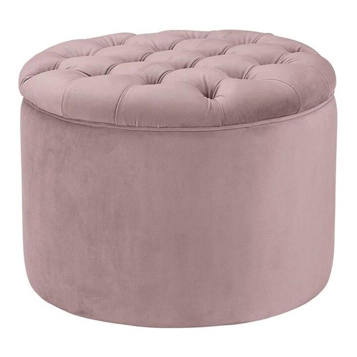 Tov Furniture Queen Mauve Velvet Storage Ottoman