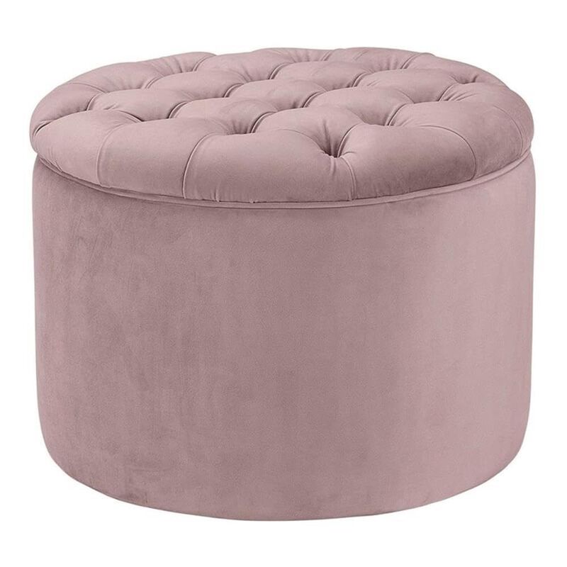 Tov Furniture Queen Mauve Velvet Storage Ottoman image number 0