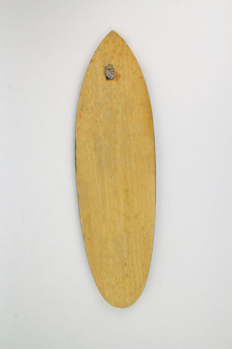 Set Of 2 Hand Carved Wood Surfboards Tiki Decor Lizard Turtle Wall Hanging Art image number 2