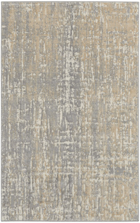 HomeRoots Abstract Power Loom Area Rug