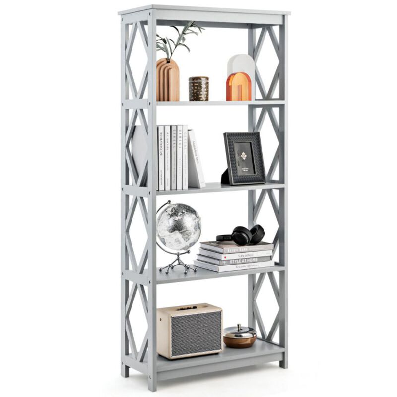 Hivago 5-Tier Modern Freestanding Bookcase with Open Shelves