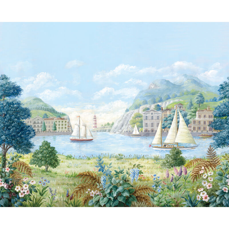 Safe Harbor Light Blue Wall Mural (Set of 2) image number 0