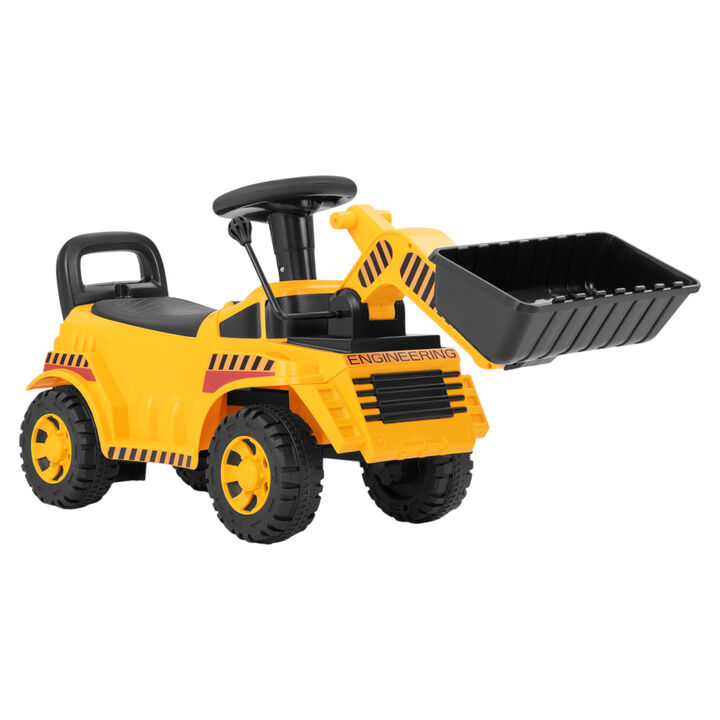 Kids Ride On Bulldozer Excavator Toy with Adjustable Bucket