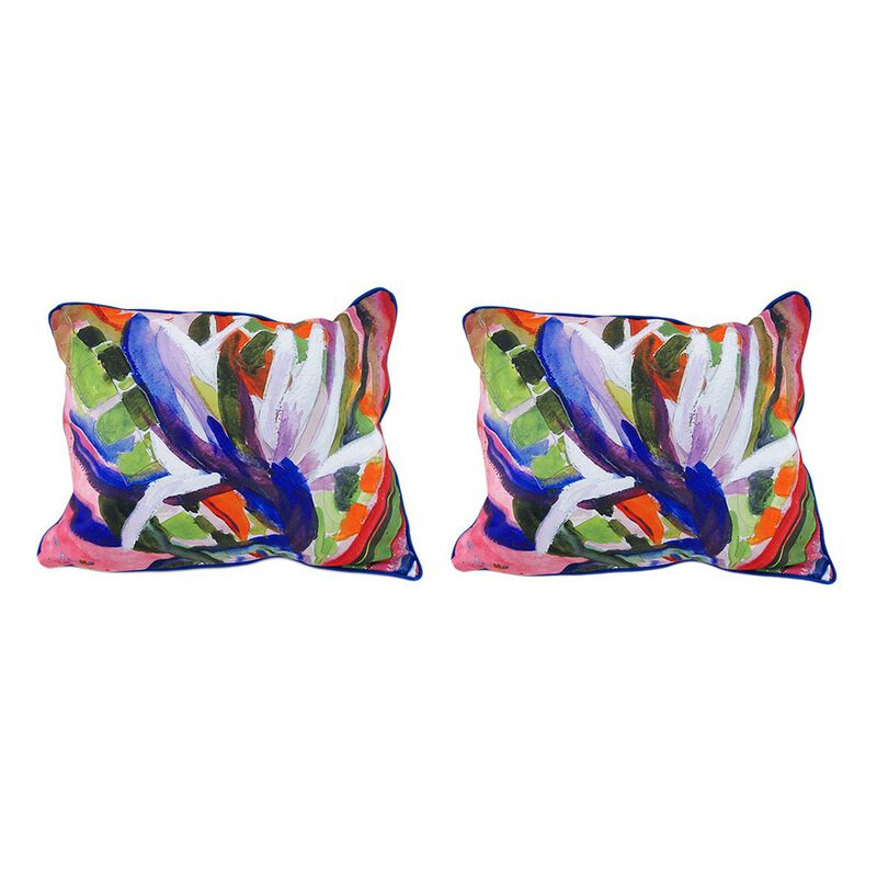 Betsy Drake Bird Of Paradise Floral 20inx16in Decorative Throw Pillow image number 0