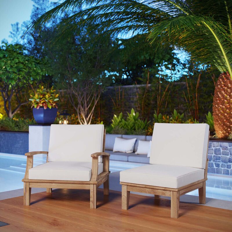 Modway Marina 2 Piece Outdoor Patio Teak Set image number 5