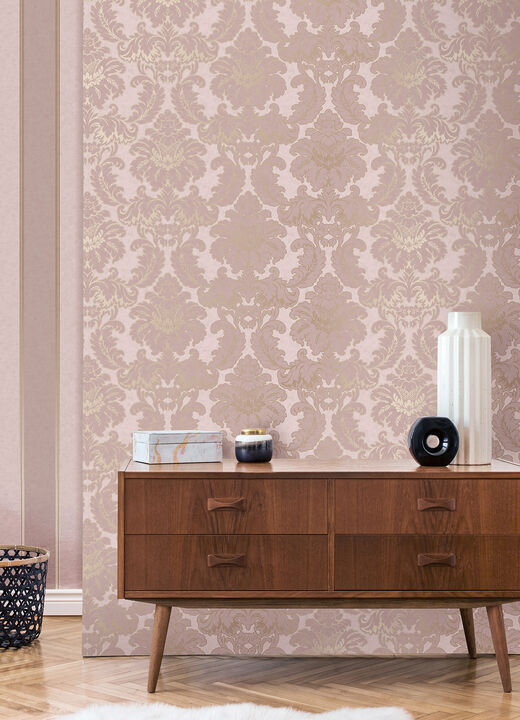 Windsor Pink Damask Wallpaper (Set of 2)