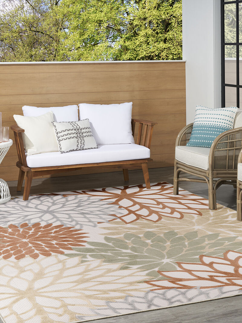 Aloha ALH05 Ivory/Multicolor 9' x 12' Rug