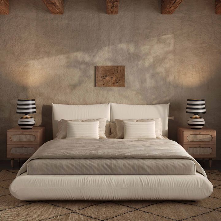 Romp Cream 100% Recycled Linen Bed