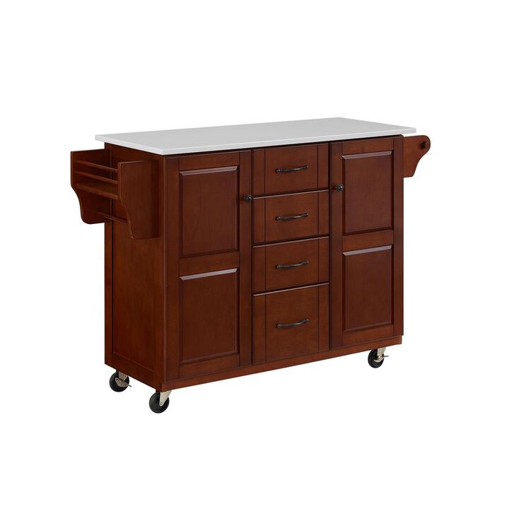 Crosley Furniture Eleanor Stone Top Kitchen Cart